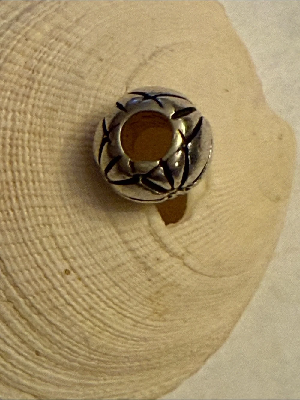 Authentic Trollbeads Retired (2010) Sterling Silver Pétanque Bead #11201
